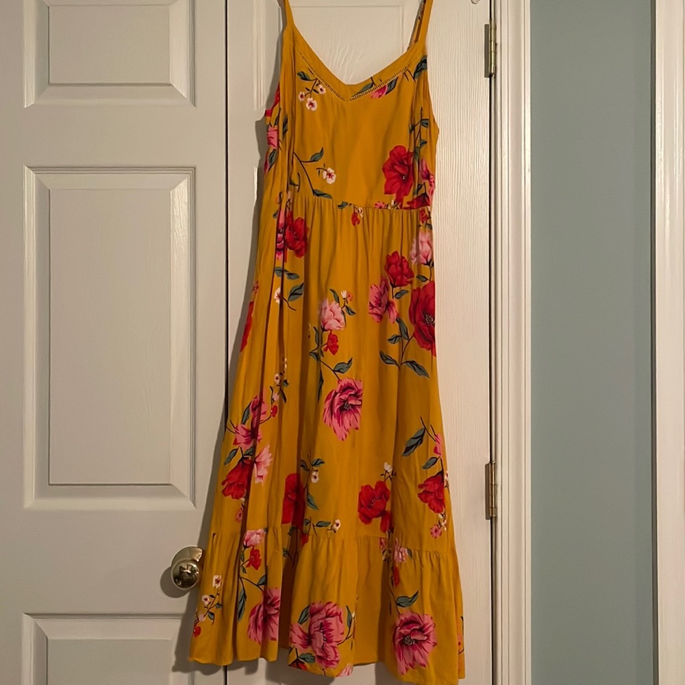 Yellow floral dress